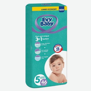 Evy Baby Подгузники Jumbo Junior 11 - 25 кг, 46 шт