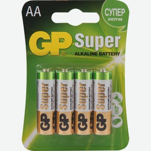 Батарейки GP Super AA, 4шт Китай