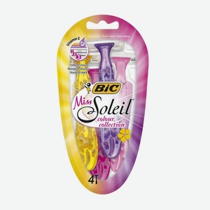 Bic Miss Soleil Colour Collection Бритва Женская, 4 шт