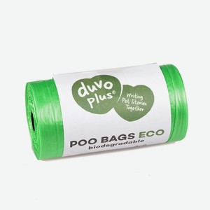 Пакеты для уборки за собакой DUVO+  Био , зелёные, 33х20см, 8x20шт (Бельгия)