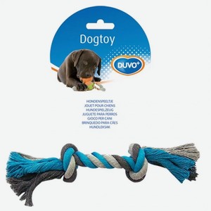 Игрушка для собак DUVO+ веревочная, голубая, 37см (Бельгия)