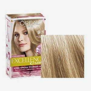 Excellence Экселанс Крем-краска для волос 9.1 Очень светло-русый пепельный