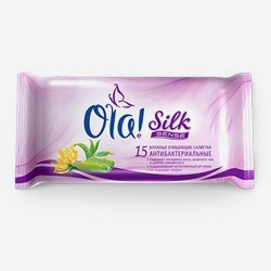 Ola! SILK SENSE Влажные салфетки Антибактериальные 15 шт