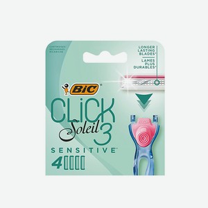 Сменные кассеты для бритья BIC Click 3 Soleil Sensitive, 4 шт