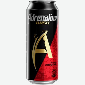 Энергетический напиток Adrenaline Rush Red Energy VITpower газированный 449 мл
