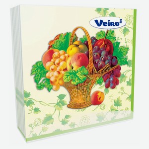 Салфетка одноразовые Veiro 3-слойная Корзина с фруктами, 20 шт