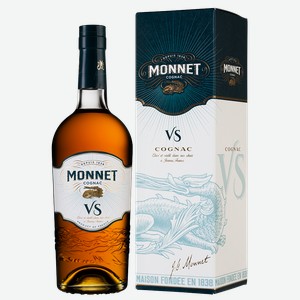 Коньяк Monnet VS в подарочной упаковке 0.7 л.