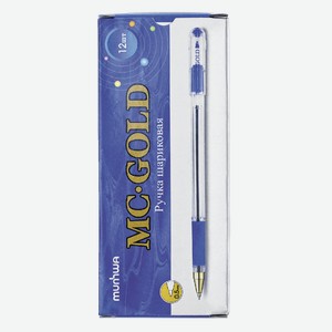 Ручки шариковые MC Gold синие, 12шт Китай