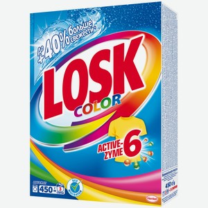 Стиральный порошок Losk Active-Zyme 6 Color автомат, 450 г