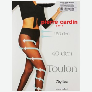 Колготки женские Pierre Cardin Toulon, 40 den, цвет черный, размер 3