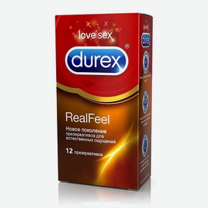 Durex Презервативы RealFeel для естественных ощущений, 12 шт
