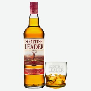 Виски Scottish Leader (with glass) 0.7 л.