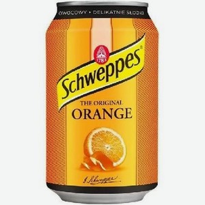 Напиток Швепс Оранж безалкогольный газированный 0,33л