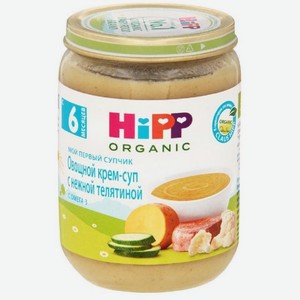 Пюре Хипп крем-суп овощи/телятина 190г