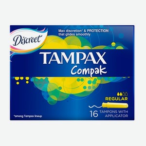Tampax Compak Regular Тампоны гигиенические с аппликатором, 16 шт