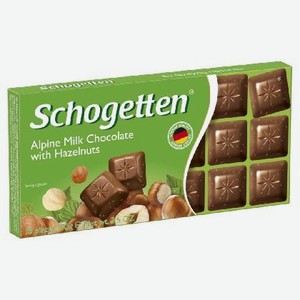 Шоколад Schogetten Альпийский мол,с лесными орехами 100г