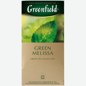 Чай Greenfield Грин мелисса зелёный в пакетиках, 25х1.5г