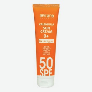 Солнцезащитный крем для лица и тела с гидролатом календулы Calendula Sun Cream 0+ 100мл: Крем SPF50+ PA+++