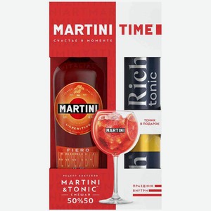 Винный напиток Marini Фиеро + тоник красный сладкий 14,9 % алк., Италия, 1 л