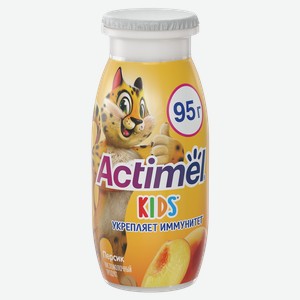 Кисломолочный напиток детский Actimel персик с 3 лет 1,5% БЗМЖ 95 мл