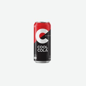 Напиток сильногазированный Cool Cola Zero безалкогольный а/б 330 мл