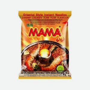 Лапша тайская Мама б/п со вкусом Кремовый Том Ям 55г