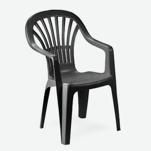Кресло для сада PROGARDEN Zena, 55х89х56 см, полипропилен, антрацит (66268)