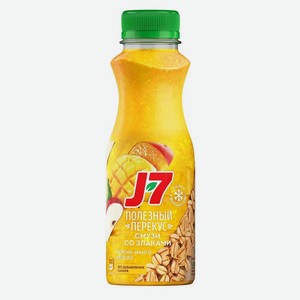 Продукт питьевой Джей7 Коктейль яблоко/персик/манго/овсяные хлопья 0,3л