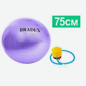 Мяч для фитнеса ФИТБОЛ-75 с насосом Брадекс SF0719 фиолетовый