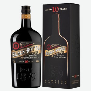 Виски Black Bottle Aged 10 Years в подарочной упаковке 0.7 л.