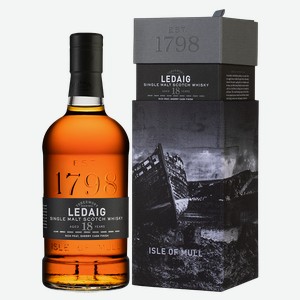 Виски Ledaig Aged 18 Years в подарочной упаковке 0.7 л.