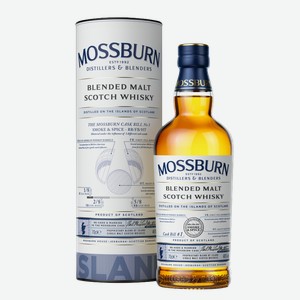 Виски Mossburn Cask Bill №1 Island Blended Malt Whisky в подарочной упаковке 0.7 л.