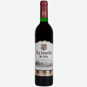 Вино La Famille de Vin красное полусладкое 11% 0,7л
