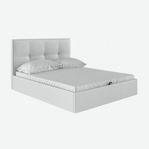 Кровать с подъемным механизмом Верда ПМ Белый, экокожа 180х200 см