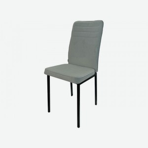 Комплект стульев Уинстон, 2 шт. Светло-серый, микровелюр / Черный, металл