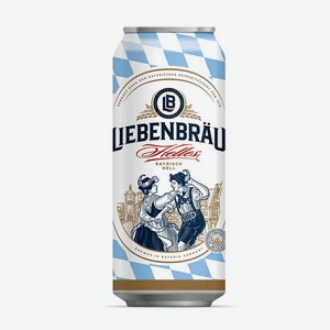 Пиво Liebenbrau Helles (Либенброй Хелл) светлое пастеризованное 5,1% 0,5л ж/б