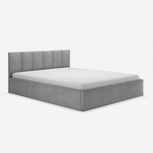 Двуспальная кровать Корсо ПМ Серый, велюр 180х200 см