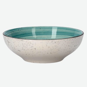 Тарелка суповая Аэрограф Мятный бриз, 18 см, керамика