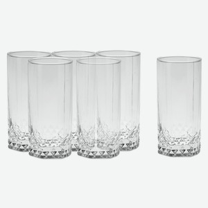 Набор высоких стаканов Valse, 6 шт, 275 мл, стекло