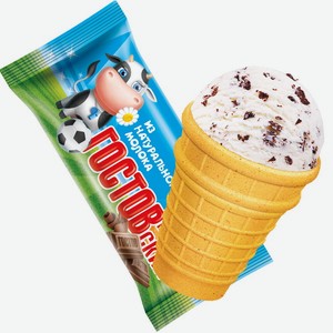 БЗМЖ Мороженое ГОСТовский с шоколадной крошкой вафельный стакан 70г
