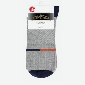 Хлопковые носки Omsa TREND 108 с высоким паголенком Grigio Melange 39-41