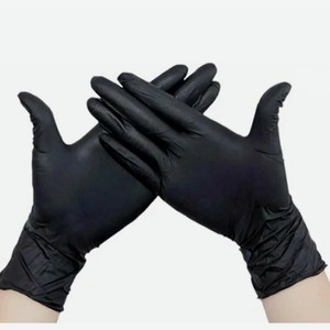 Перчатки нитриловые чистовье Ecolat размер М черные, 100 шт