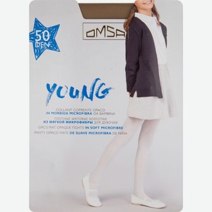 Колготки для девочки Omsa Young матовые цвет: caramello/телесный 50 den, 134-152 р-р