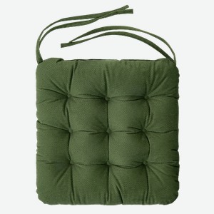 Tarrington House Подушка для мебели зеленая с тафтингом 40/36, 36 x 38 x 6см Россия