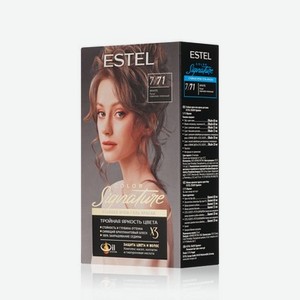 Стойкая крем-гель краска для волос Estel Color Signature 7/71 Фраппе
