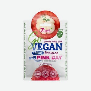 Тканевая маска для лица 7 days Go vegan   Fruity Friday 25г