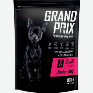 Сухой корм для щенков мелких и миниатюрных пород Grand Prix Junior Small Ягененок и рис, 800 г