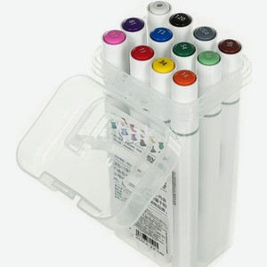 Набор маркеров для скетчинга Deli 70804-12, 12 цвет., двойной пишущий наконечник