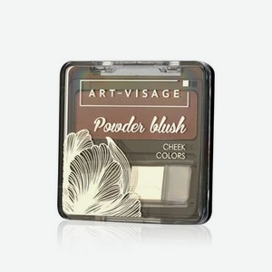 Компактные румяна для лица Art-Visage Powder Blush с кисточкой 303 Cacao 3,8г