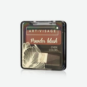 Компактные румяна для лица Art-Visage Powder Blush с кисточкой 301 peach 3,8г
